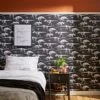 Natural History Museum Fossil Forager Black Wallpaper Made in the UK, Paper, Kids