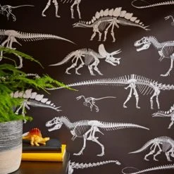 Natural History Museum Fossil Forager Black Wallpaper Made in the UK, Paper, Kids -All Kids And Nursery Sales 2024 30757433 alt04