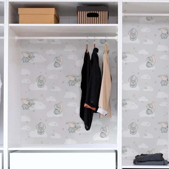 NuWallpaper Disney Nu Wall Self Adhesive Dumbo Wallpaper Paper, Made in the UK, Kids 1 NuWallpaper Disney Nu Wall Self Adhesive Dumbo Wallpaper Paper, Made in the UK, Kids