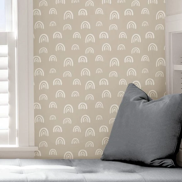 NuWallpaper Nu Wall Self Adhesive Neutral Rainbow Wallpaper Made in the UK, Kids, Paper 5 NuWallpaper Nu Wall Self Adhesive Neutral Rainbow Wallpaper Made in the UK, Kids, Paper - Image 5