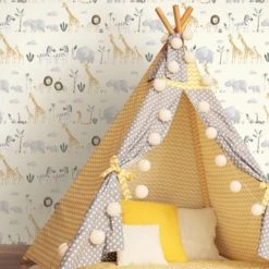 NuWallpaper Nu Wall Self Adhesive Safari Wallpaper Paper, Made in the UK, Kids