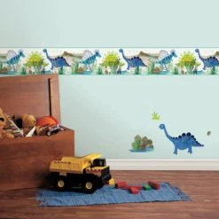 Dunelm Roar Wallpaper Border Paper, Kids, Animals