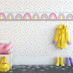 Dunelm Rainbow Wallpaper Border Made in the UK, Paper, Kids