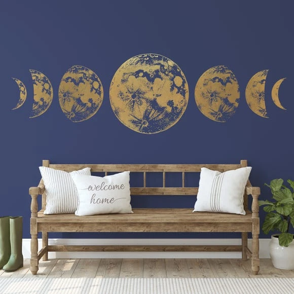 Dunelm Moon Navy Mural Made in the UK, Non Woven, Kids 2 Dunelm Moon Navy Mural Made in the UK, Non Woven, Kids - Image 2