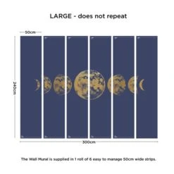 Dunelm Moon Navy Mural Made in the UK, Non Woven, Kids 6 Dunelm Moon Navy Mural Made in the UK, Non Woven, Kids -All Kids And Nursery Sales 2024 30759955 alt02